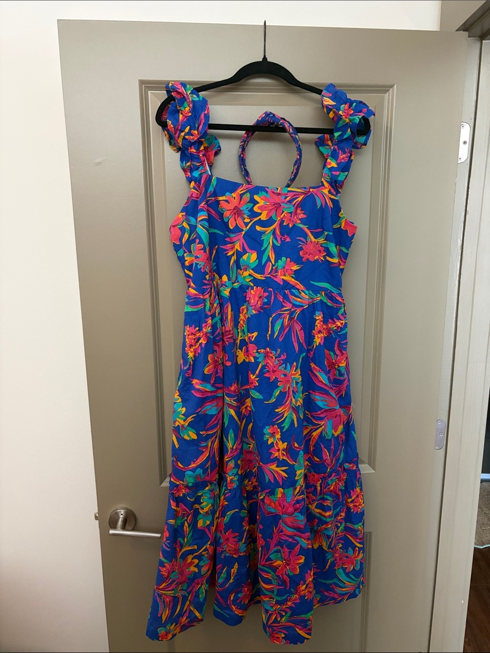 J. Crew Blue Floral Sundress with Matching Headband
